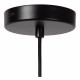 Lampada a sospensione grande con diffusore in vetro e tessuto microfibra