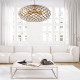 Lampadario grande moderno con struttura e paralume in metallo