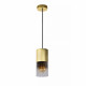 Lampada a sospensione in alluminio con singolo diffusore pendente in vetro