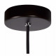 Lampada a sospensione in alluminio con singolo diffusore pendente in vetro