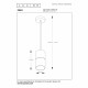 Lampada a sospensione in alluminio con singolo diffusore pendente in vetro