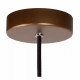 Lampada a sospensione in alluminio con singolo diffusore pendente in vetro