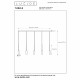 Lampada a sospensione in alluminio moderna con cinque pendenti lineari a led