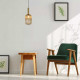 Lampada a sospensione in metallo con diffusore in vetro dal design moderno