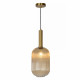 Lampada a sospensione in metallo con diffusore in vetro dal design moderno