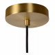 Lampada a sospensione in metallo con diffusore in vetro dal design moderno