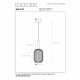 Lampada a sospensione in metallo con diffusore in vetro dal design moderno
