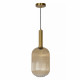 Lampada a sospensione in metallo con diffusore in vetro dal design moderno