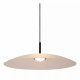 Lampada a sospensione in metallo con paralume grande in vetro dal design moderno