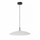 Lampada a sospensione in metallo con paralume grande in vetro dal design moderno