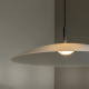 Lampada a sospensione in metallo con paralume grande in vetro dal design moderno