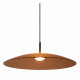 Lampada a sospensione in metallo con paralume grande in vetro dal design moderno