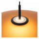 Lampada a sospensione in metallo con paralume grande in vetro dal design moderno