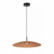 Lampada a sospensione in metallo con paralume grande in vetro dal design moderno