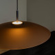 Lampada a sospensione in metallo con paralume grande in vetro dal design moderno
