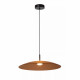 Lampada a sospensione in metallo con paralume grande in vetro dal design moderno