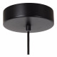 Lampada a sospensione in metallo con paralume grande in vetro dal design moderno