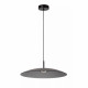 Lampada a sospensione in metallo con paralume grande in vetro dal design moderno