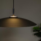 Lampada a sospensione in metallo con paralume grande in vetro dal design moderno