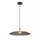 Lampada a sospensione in metallo con paralume grande in vetro dal design moderno