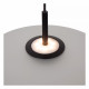 Lampada a sospensione in metallo con paralume in vetro dal design moderno