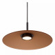 Lampada a sospensione in metallo con paralume in vetro dal design moderno