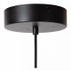 Lampada a sospensione in metallo con paralume in vetro dal design moderno