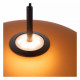 Lampada a sospensione in metallo con paralume in vetro dal design moderno