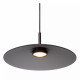Lampada a sospensione in metallo con paralume in vetro dal design moderno