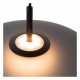 Lampada a sospensione in metallo con paralume in vetro dal design moderno