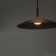 Lampada a sospensione in metallo con paralume in vetro dal design moderno