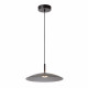 Lampada a sospensione in metallo con paralume in vetro dal design moderno