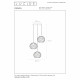 Lampada a sospensione in metallo con tre diffusori dal design moderno