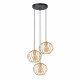 Lampada a sospensione in metallo con tre diffusori dal design moderno