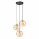 Lampada a sospensione in metallo con tre diffusori dal design moderno