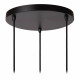 Lampada a sospensione in metallo con tre diffusori dal design moderno