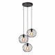 Lampada a sospensione in metallo con tre diffusori dal design moderno
