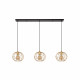 Lampada a sospensione in metallo con tre diffusori lineari dal design moderno