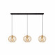 Lampada a sospensione in metallo con tre diffusori lineari dal design moderno