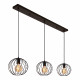 Lampada a sospensione in metallo con tre diffusori lineari dal design moderno