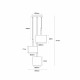 Lampada a sospensione in metallo dal design moderno con 3 diffusori in tessuto