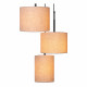 Lampada a sospensione in metallo dal design moderno con 3 diffusori in tessuto