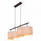 Lampada a sospensione in metallo dal design moderno con 4 diffusori in tessuto