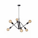 Lampadario in metallo dal design moderno con 6 luci orientabili