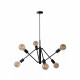 Lampadario in metallo dal design moderno con 6 luci orientabili