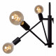 Lampadario in metallo dal design moderno con 6 luci orientabili