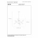 Lampadario in metallo dal design moderno con 6 luci orientabili
