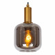 Lampada a sospensione in metallo dal design moderno con diffusore in vetro