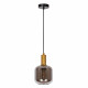 Lampada a sospensione in metallo dal design moderno con diffusore in vetro