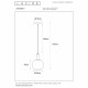 Lampada a sospensione in metallo dal design moderno con diffusore in vetro
